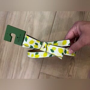 Kate Spade New York NWT genuine leather lemon print belt.
